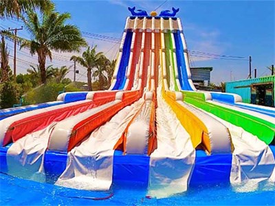Giant Rainbow Waterslide Rainbow Slip N Slide For Sale